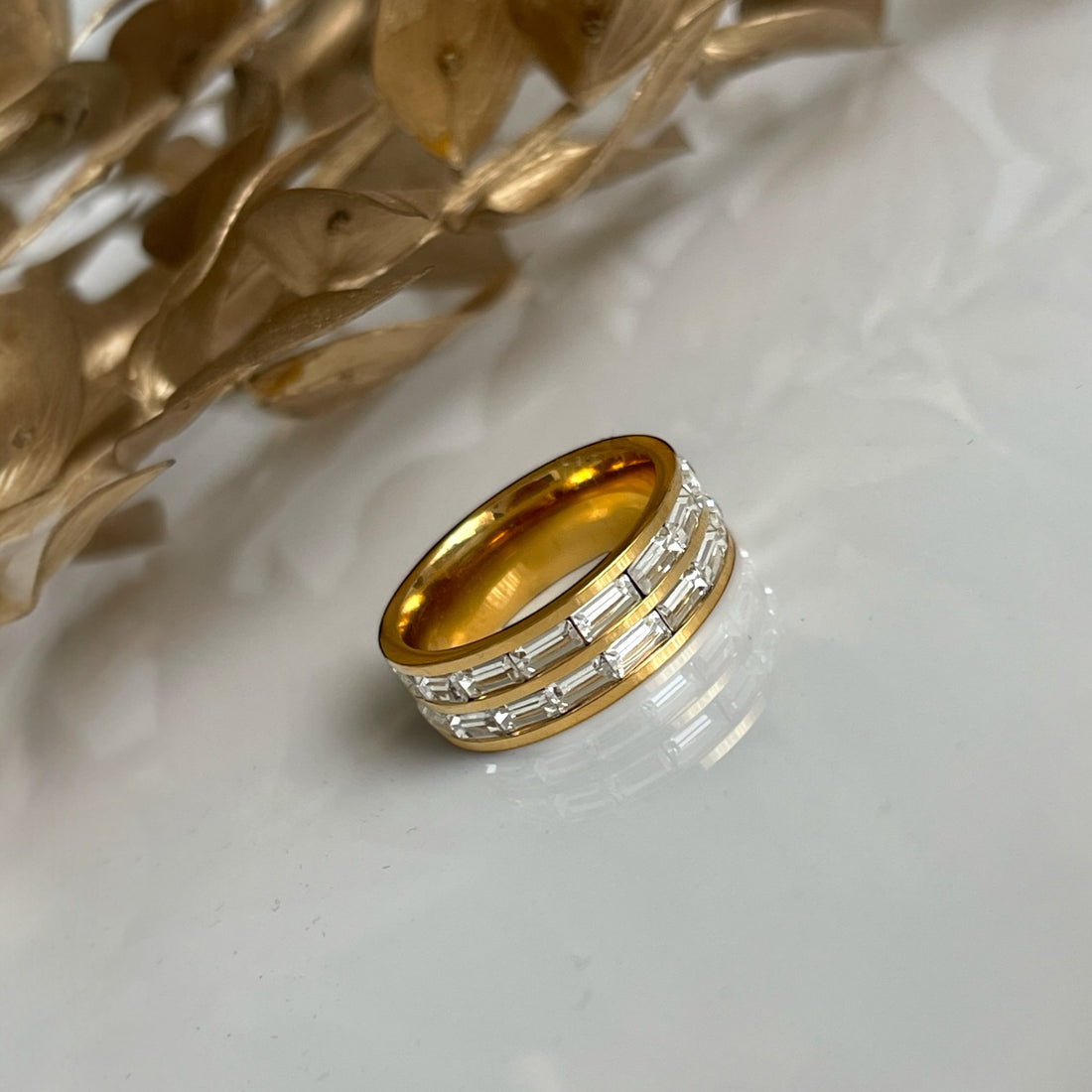 Zirkonia Baguette Ring