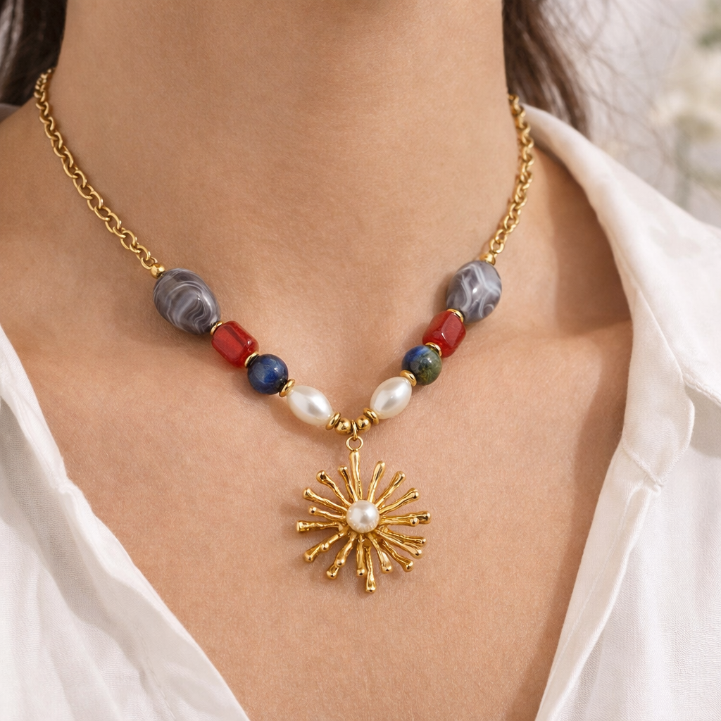 Golden Aura Sun Kette