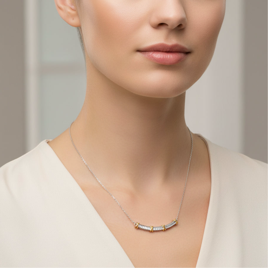 Radiant Baguette Elegance Kette