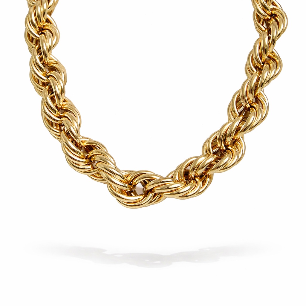 Golden Rope Statement Kette