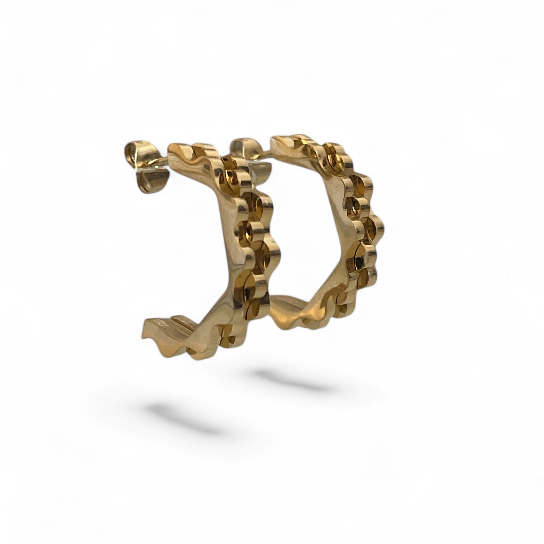 Golden Mosaic Band Ohrringe