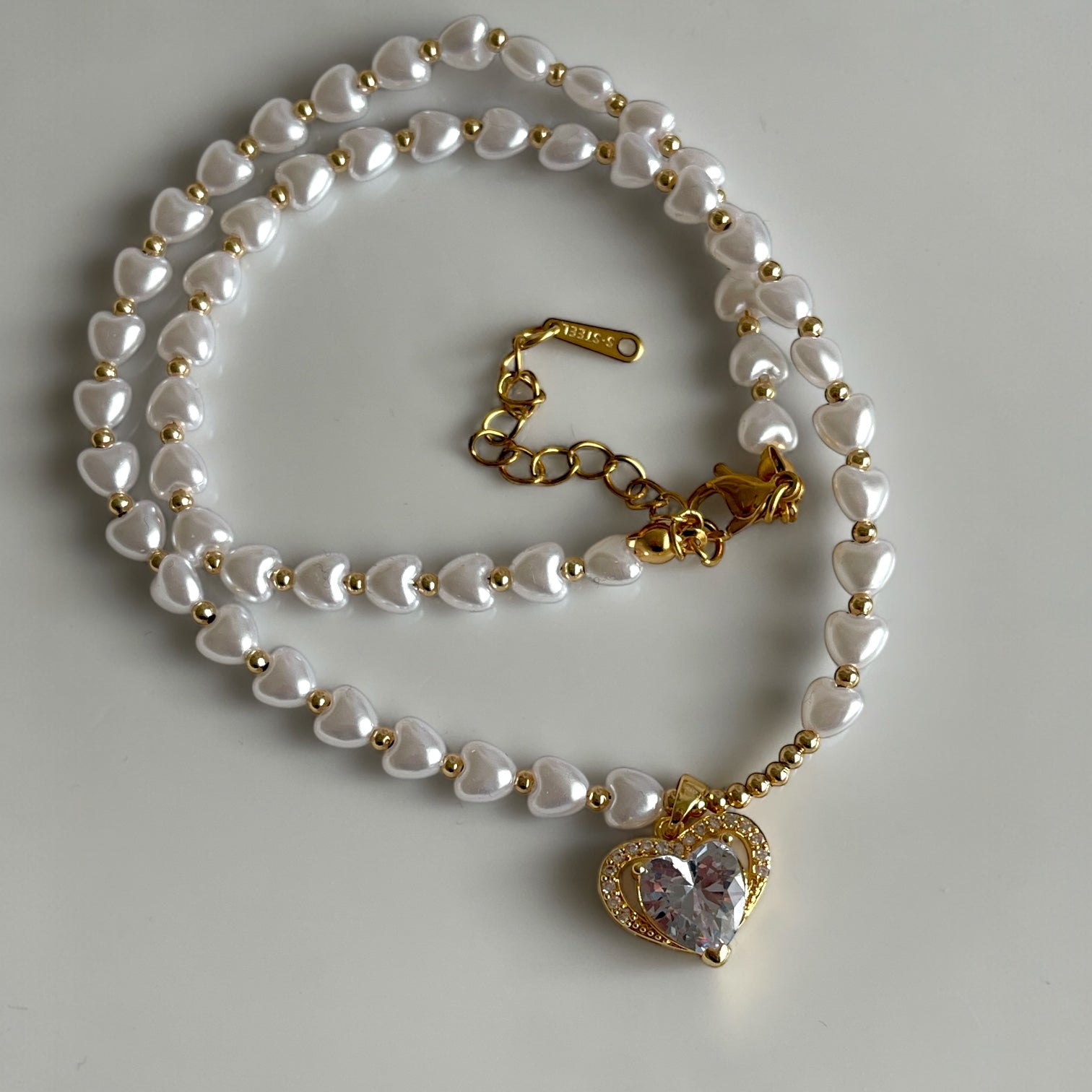 Pearl Heart Glow Kette