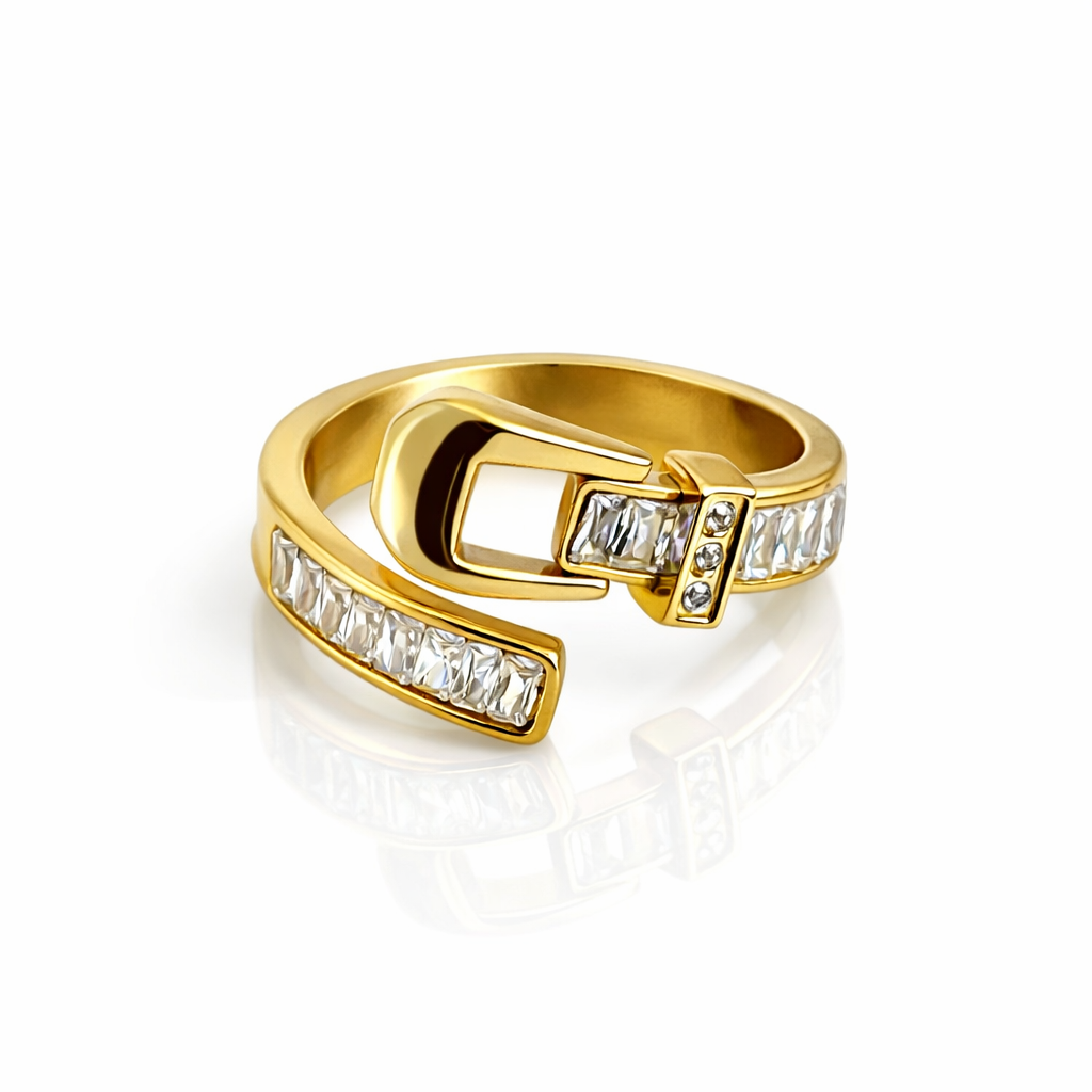Crystal Buckle Ring