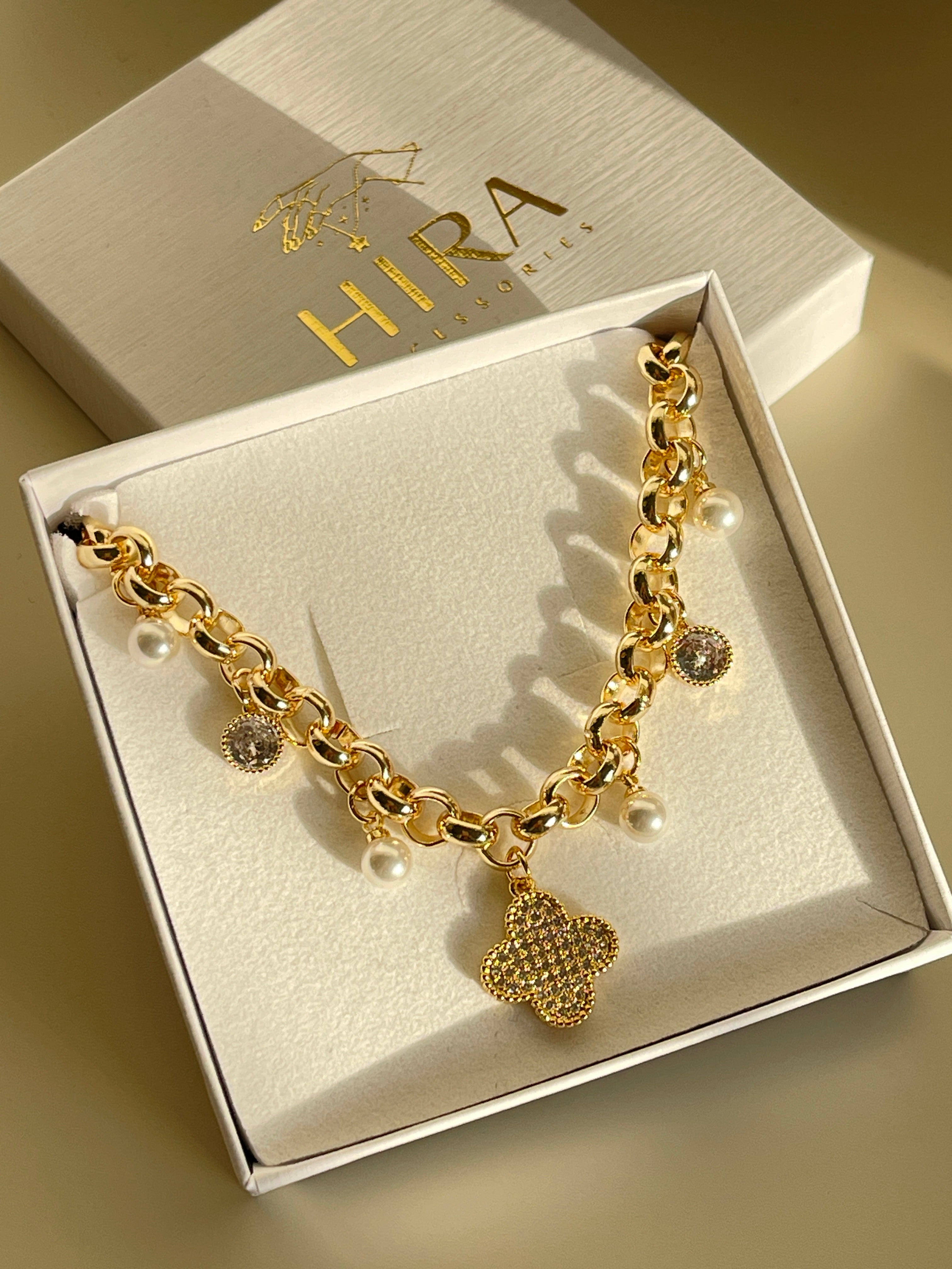 Perlen Clover Glamour Kette