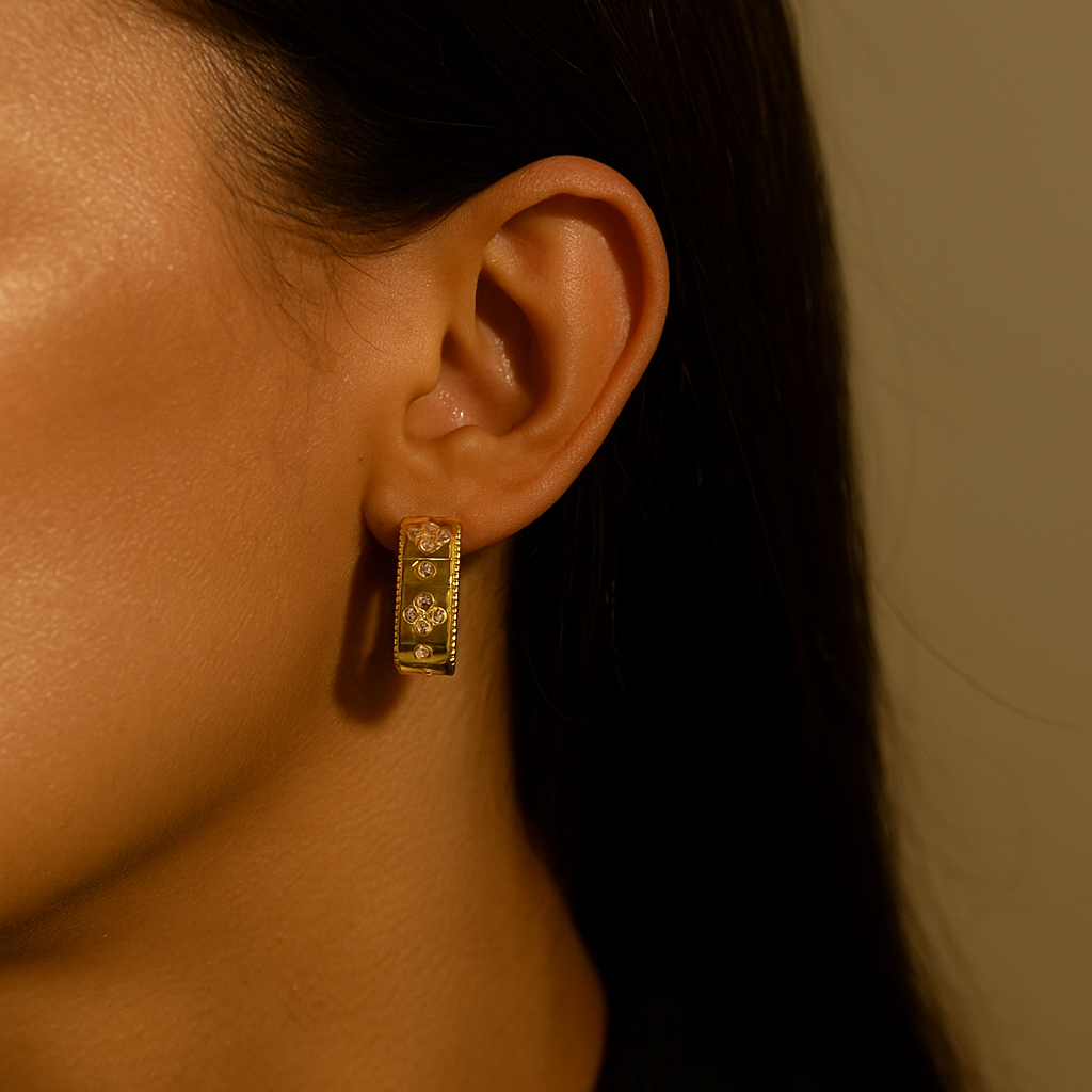 Roségold Clover Shine Ohrringe