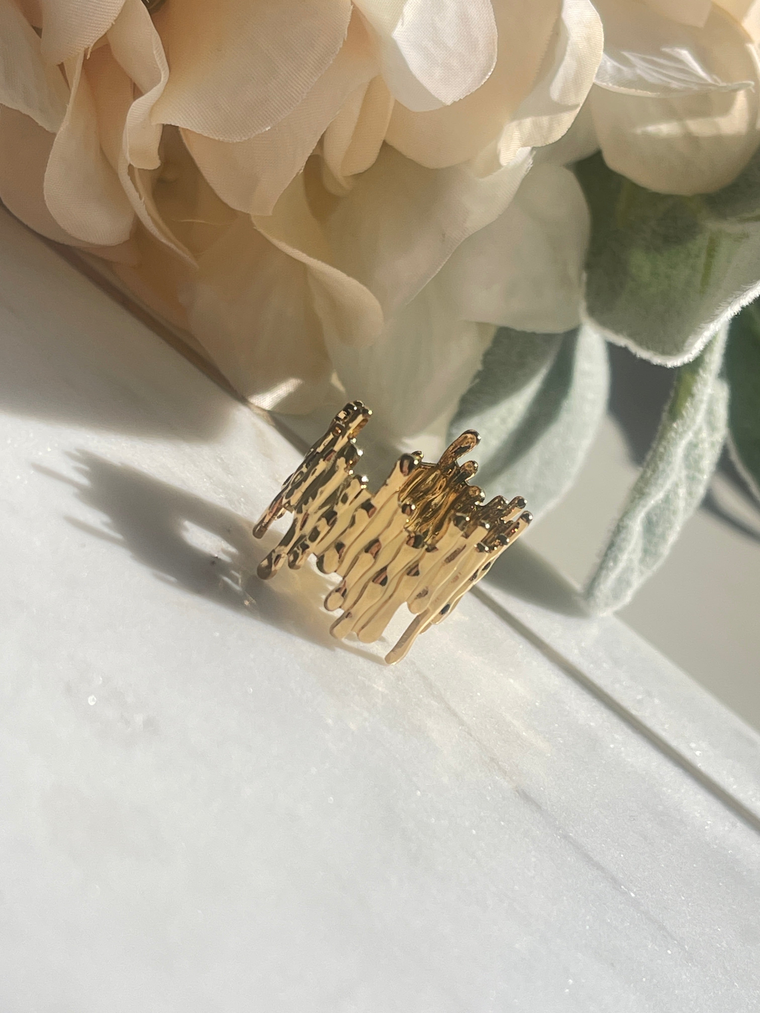 Golden Cascade Ring