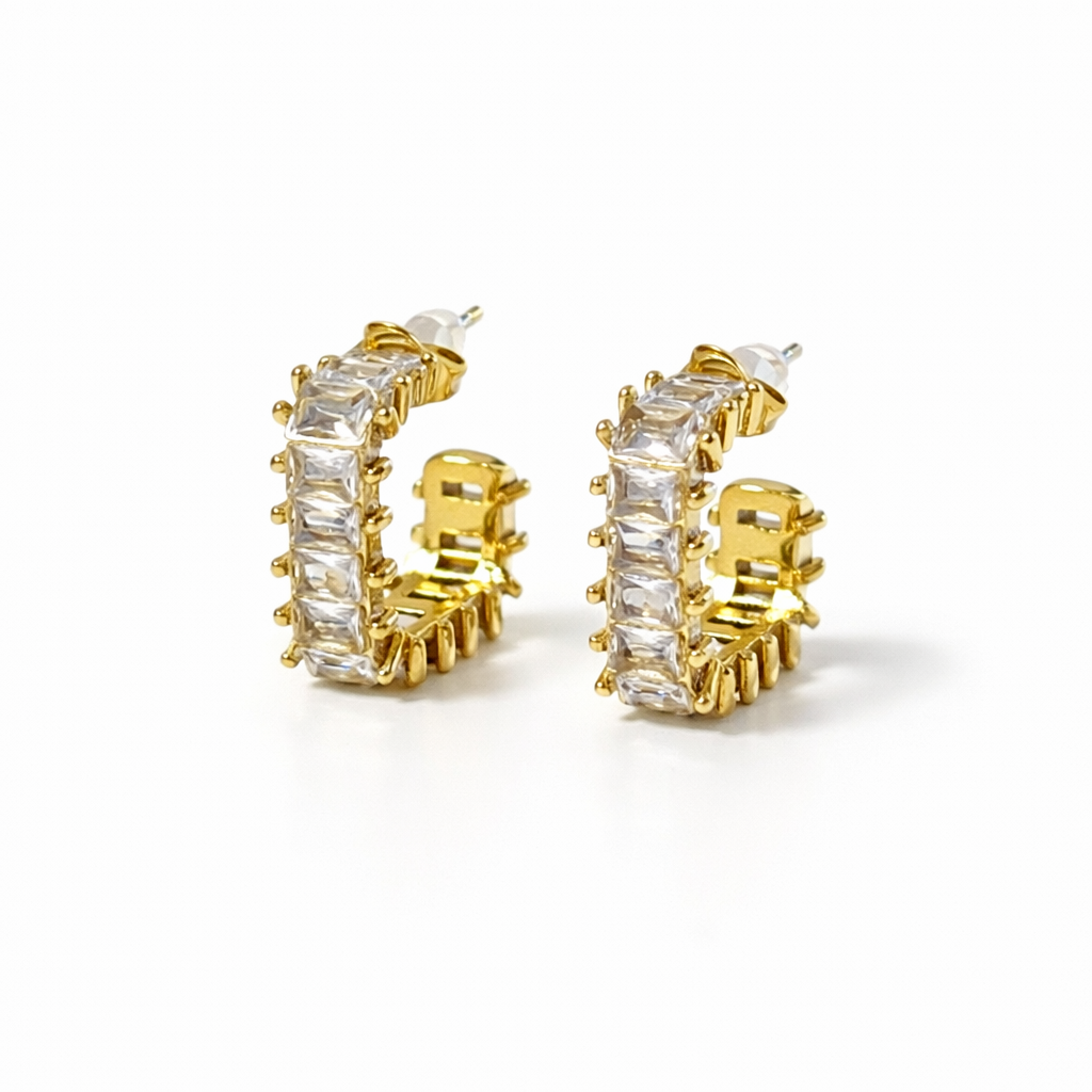 Lumière Baguette Hoop Ohrringe