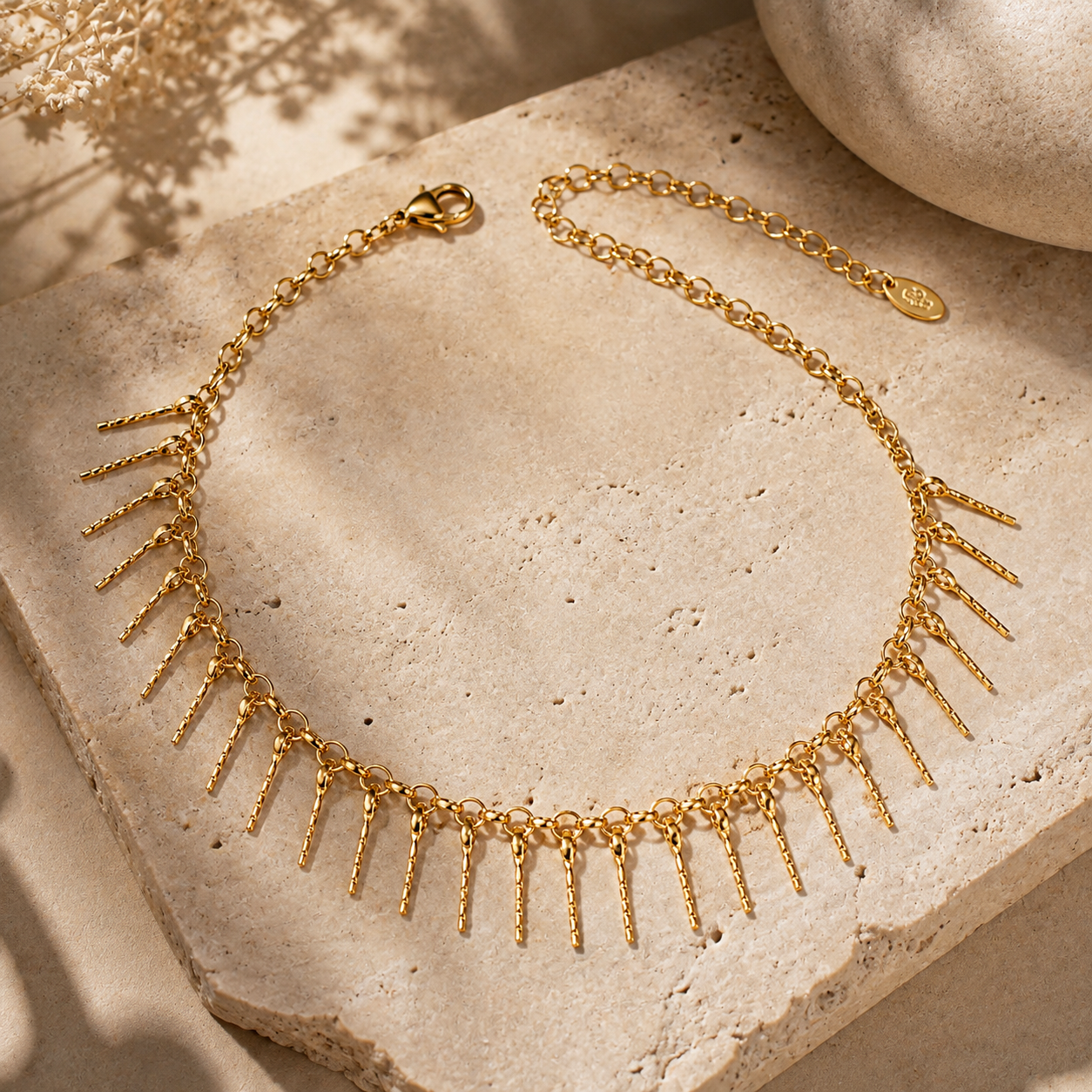 Golden Fringe Fußkette