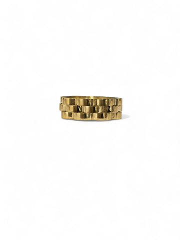 Golden Mosaic Band Ring