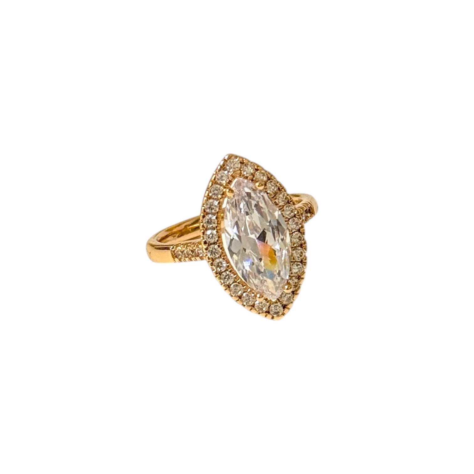 Golden Marquise Kristall Ring