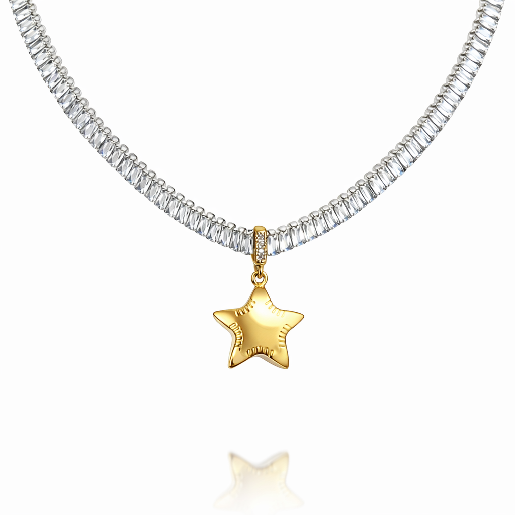 Collier Étoile Baguette