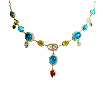 Rainbow Gemstone Glamour Kette