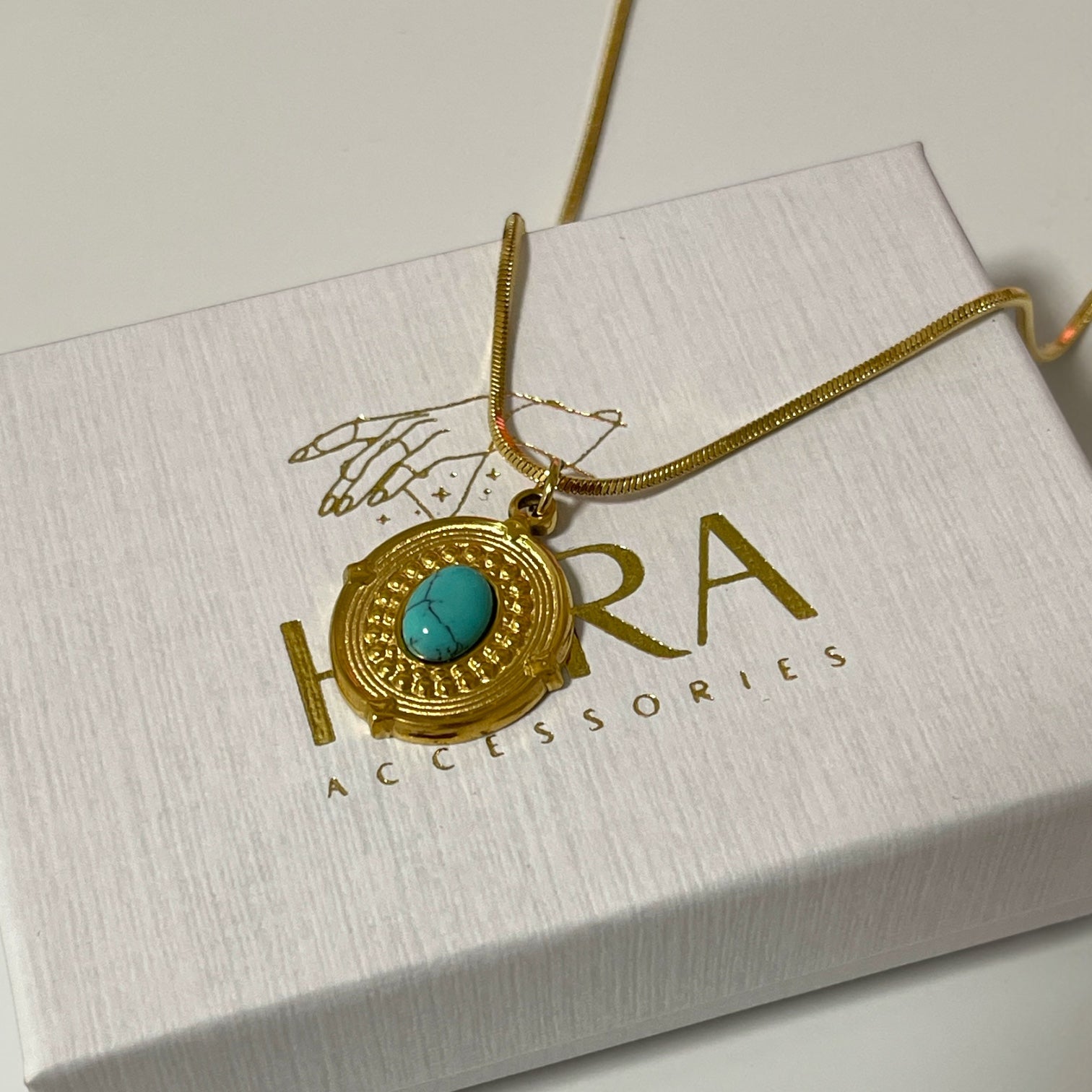 Boho Sun Medaillon Kette