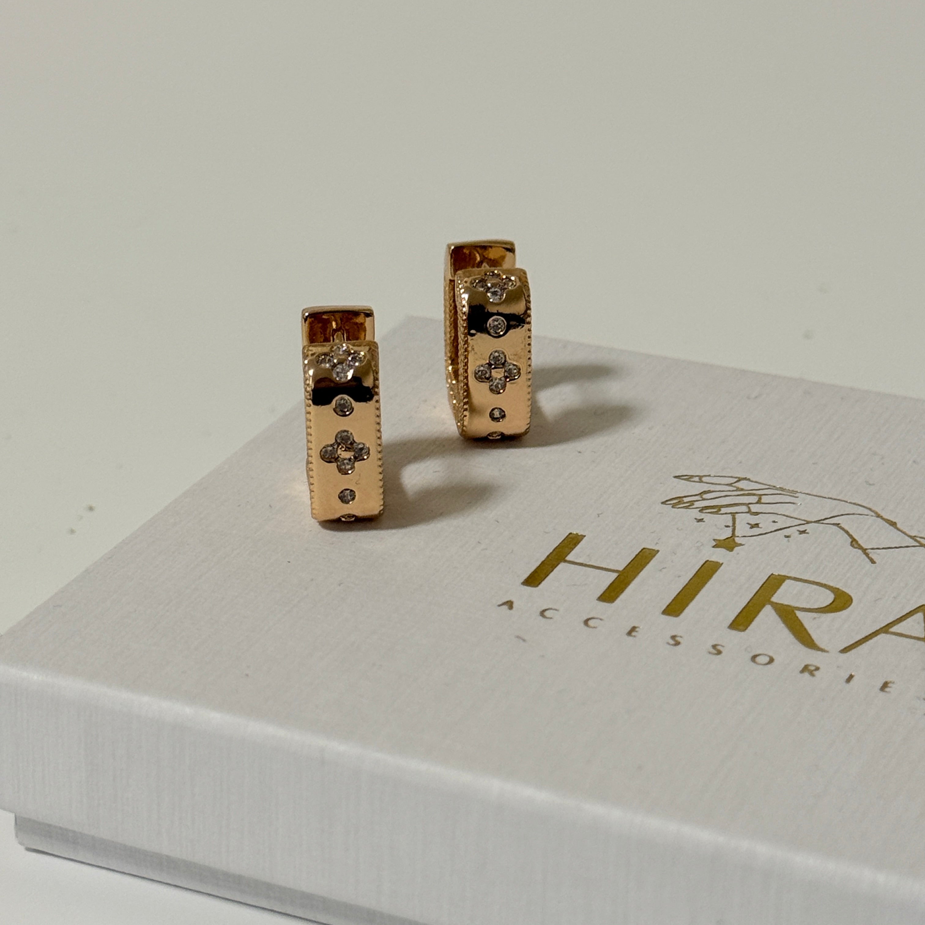 Roségold Clover Shine Ohrringe