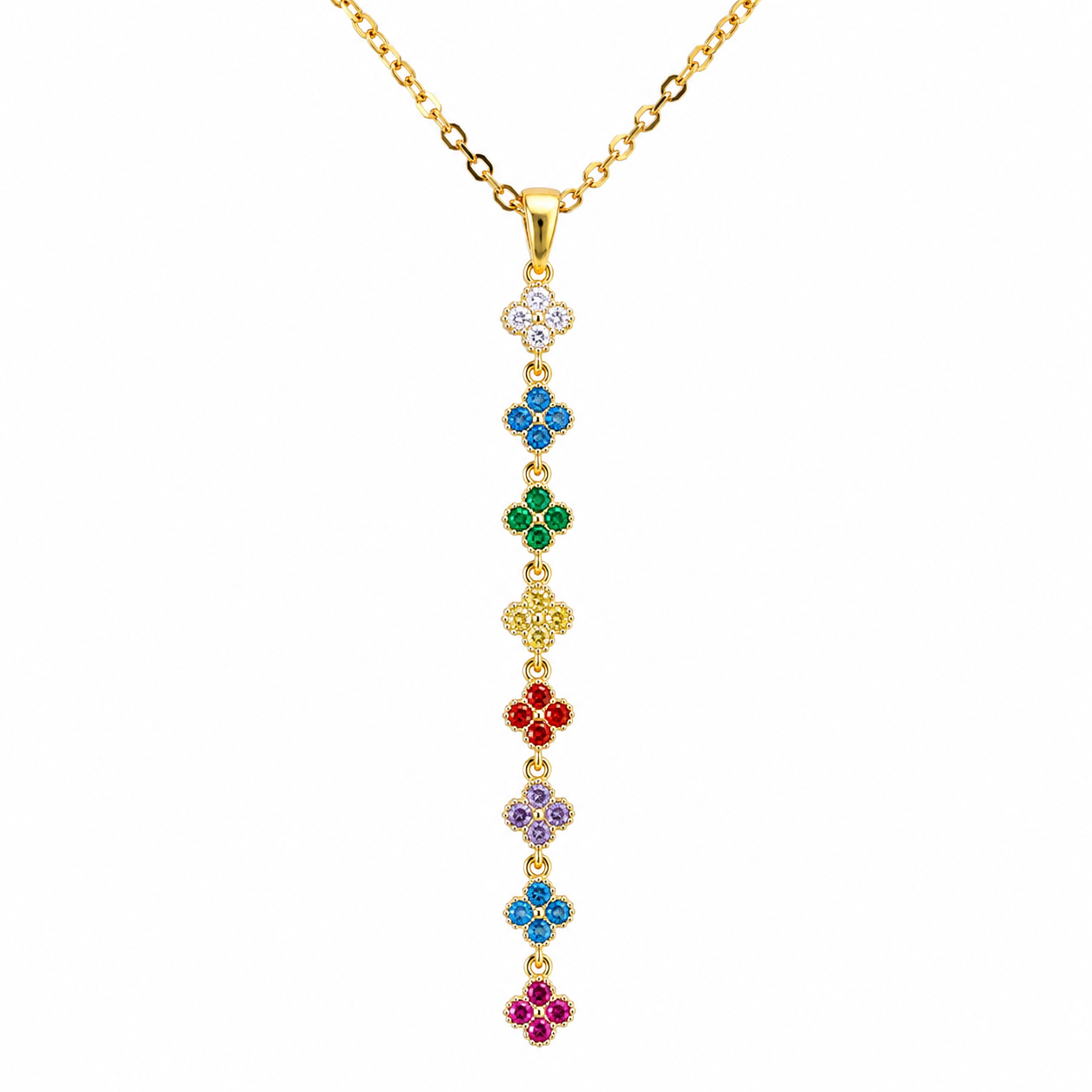 Rainbow Clover Cascade Kette