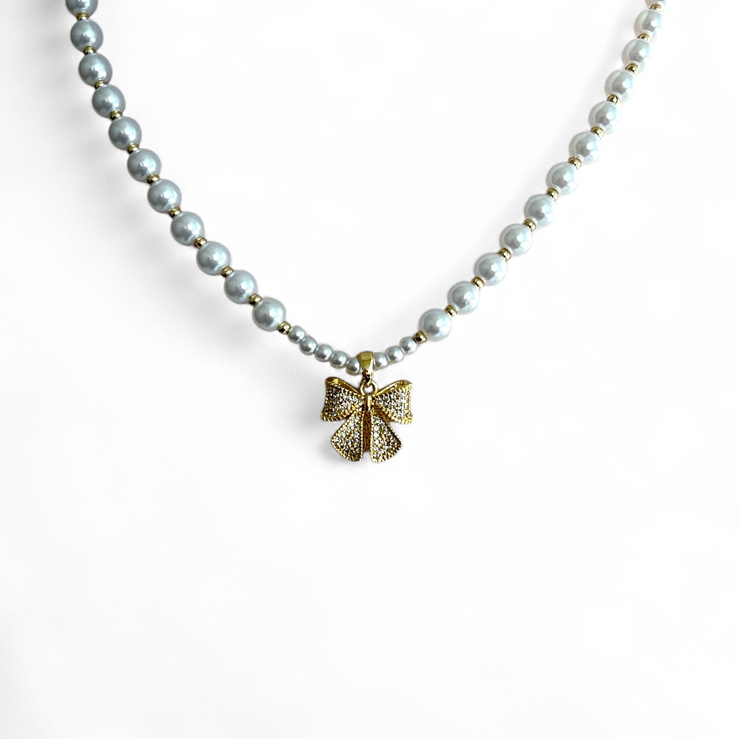 Glamour Pearl Bow Kette