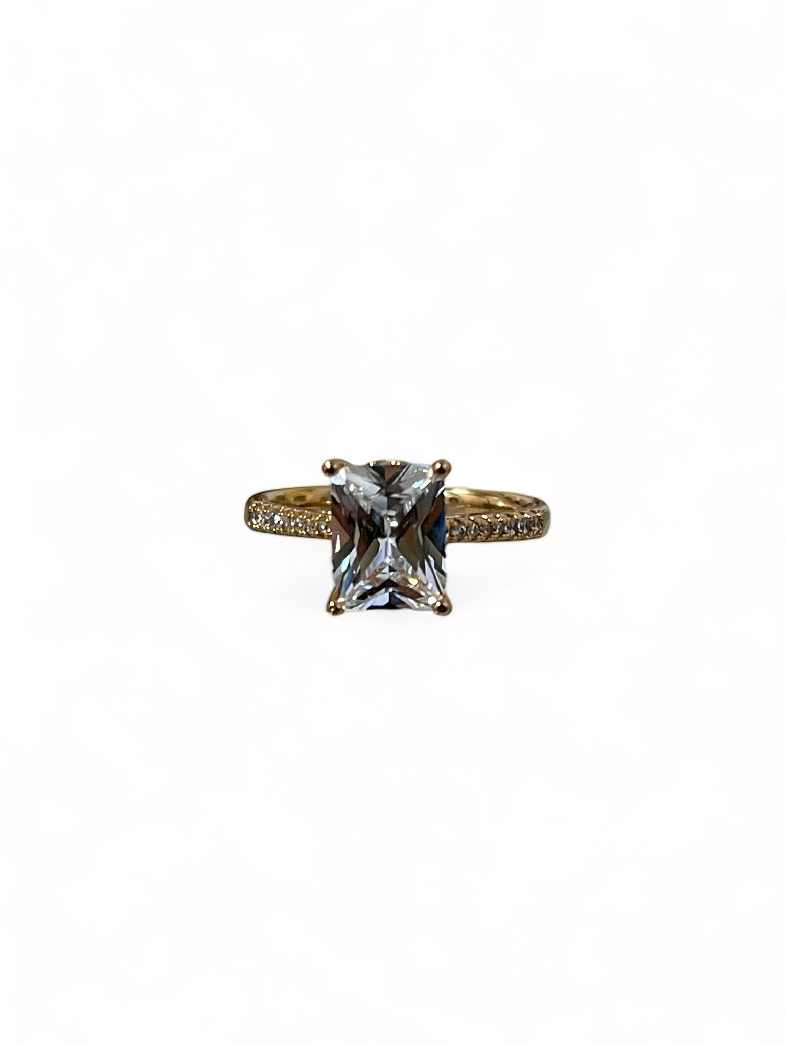 Strahlender Zirkon Monarch Ring