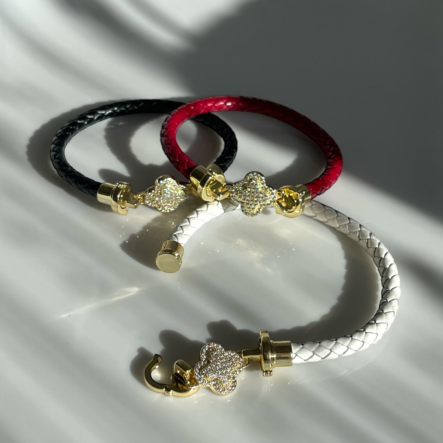 Clover Luxe Lederarmband