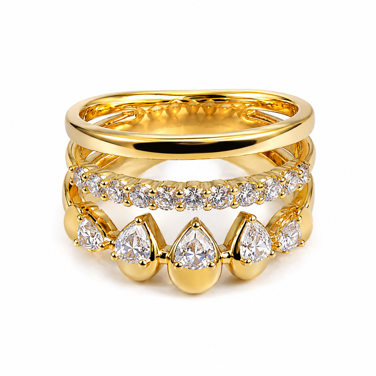 Triple Crown Glam Ring