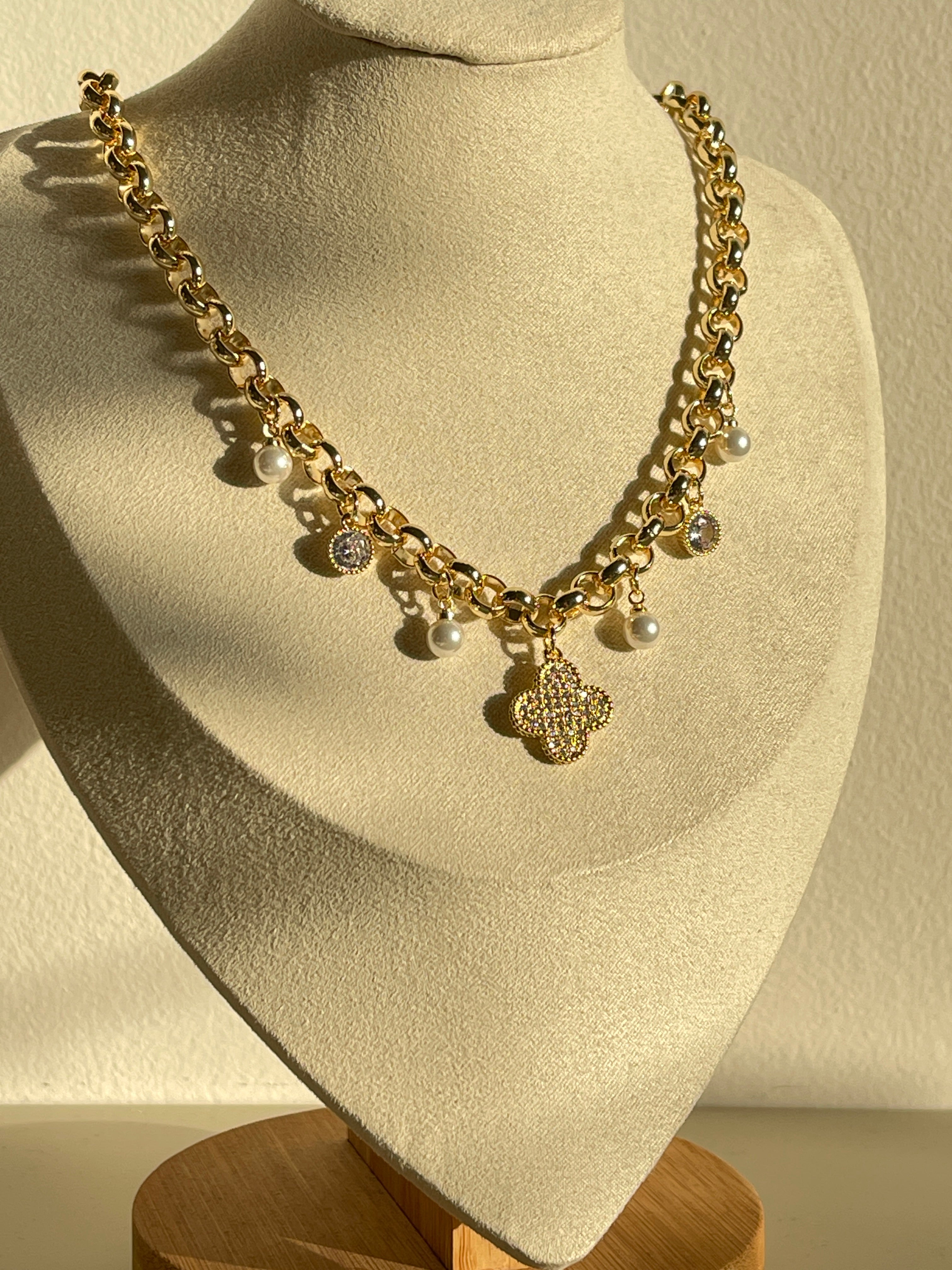 Perlen Clover Glamour Kette