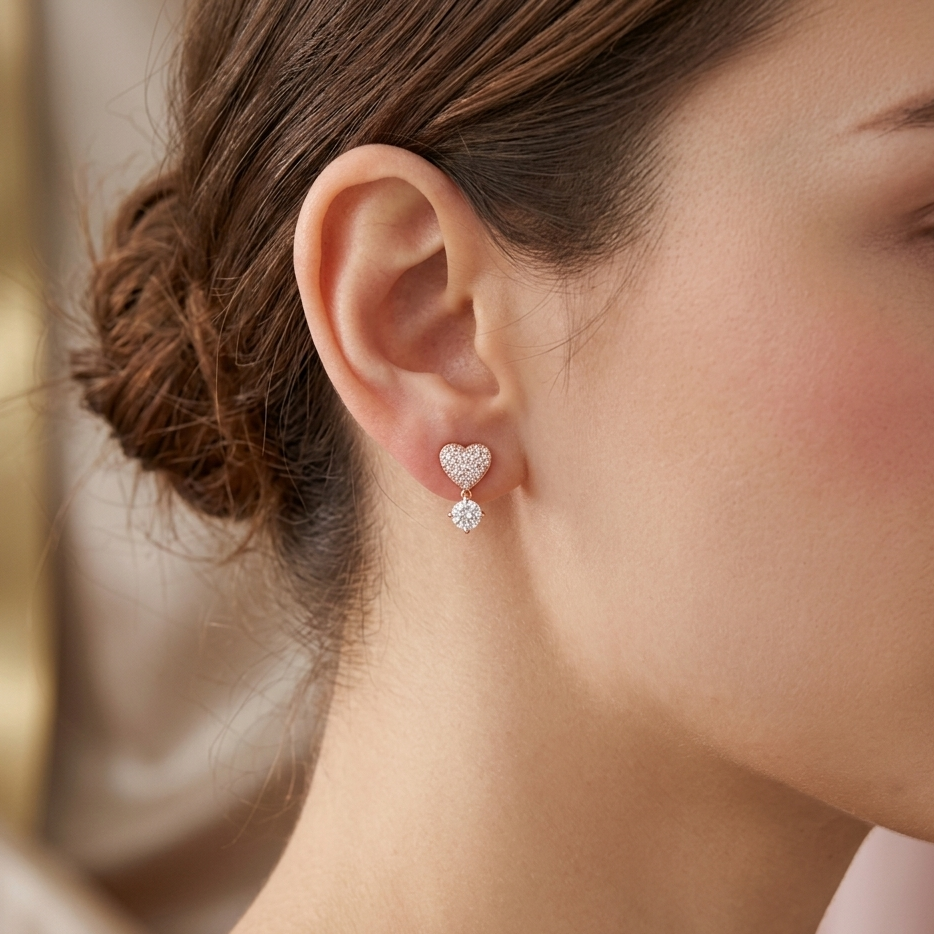 Mini Heart Sparkle Ohrringe
