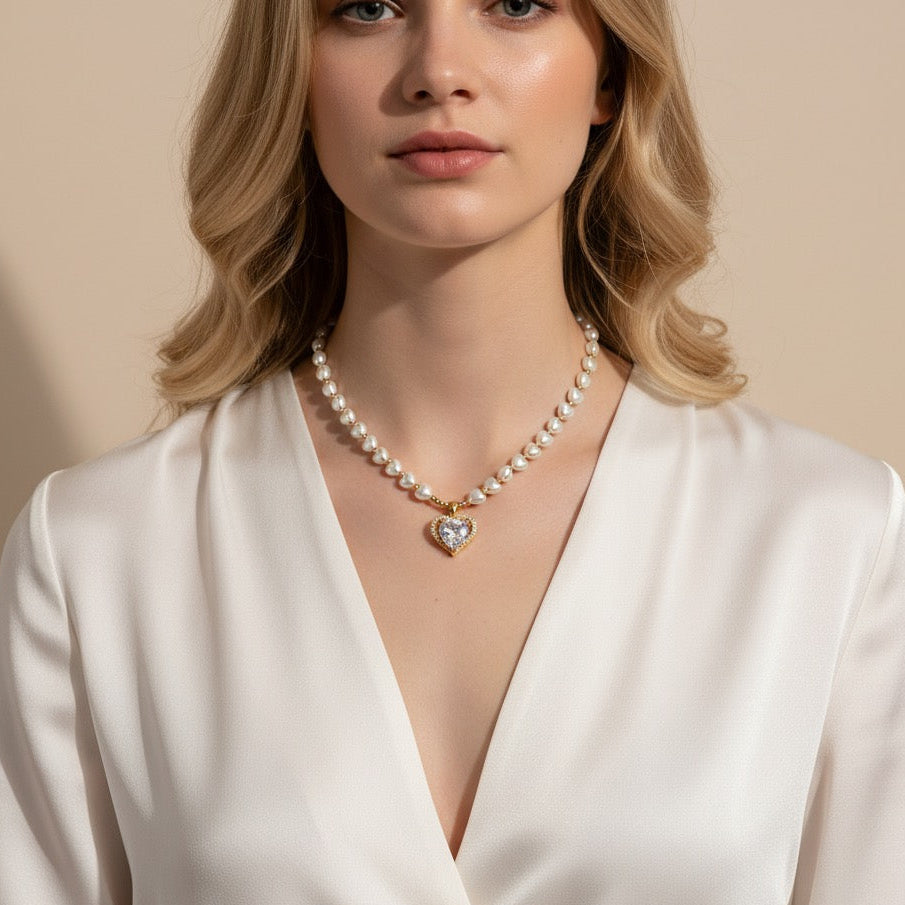 Pearl Heart Glow Kette