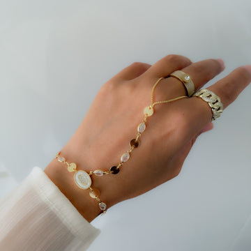 Golden Paillette Handkette