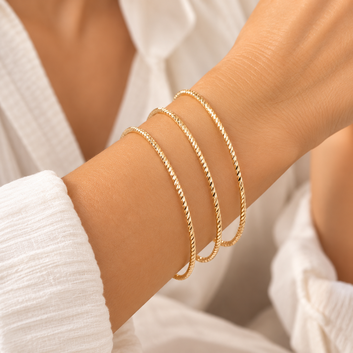 Slim Glow Armreif Dreier-Set