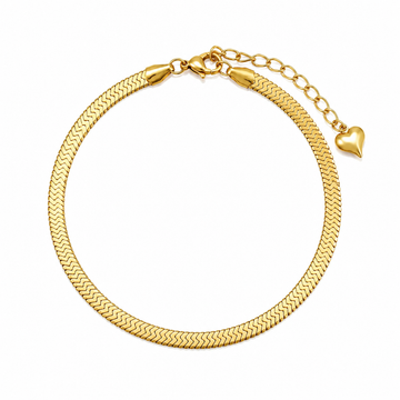Snake Armband mit Herzanhänger