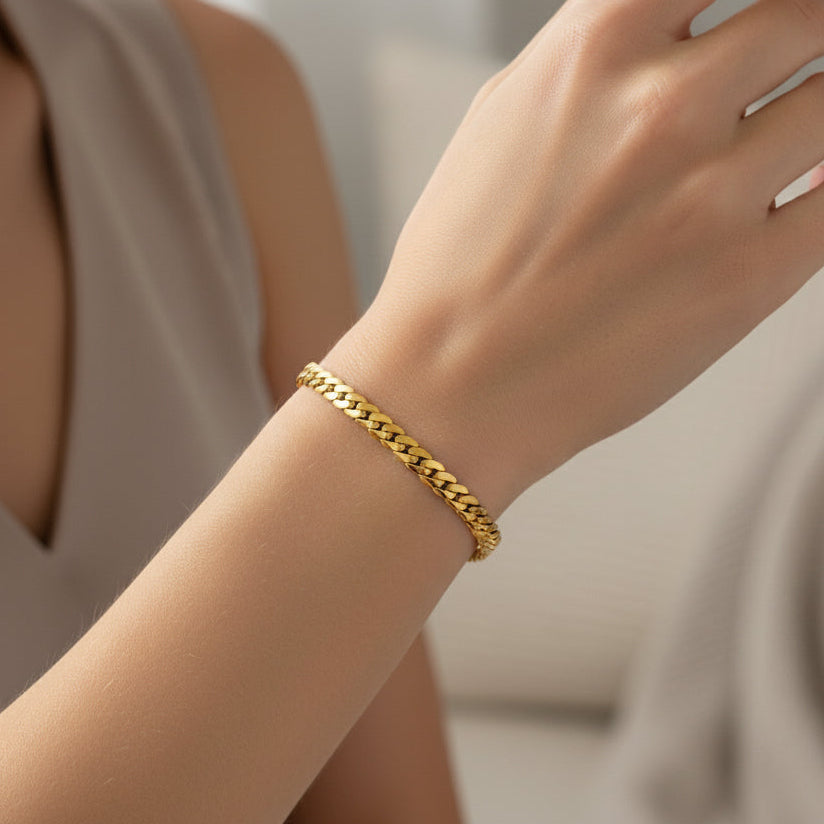 Golden Cuban Armband