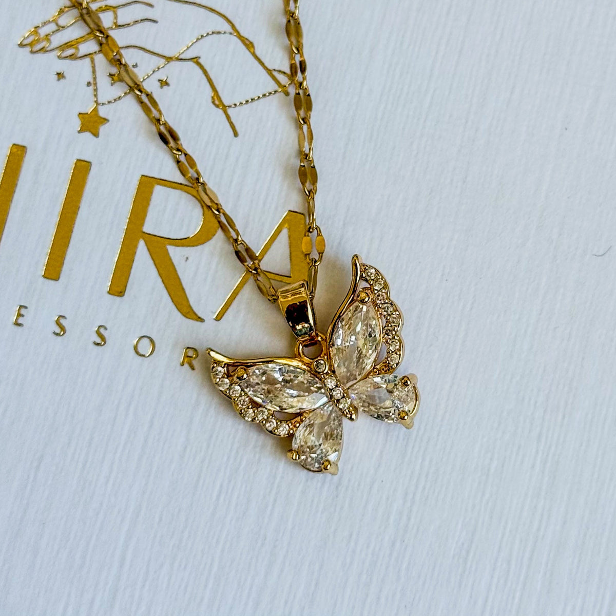 Crystal Butterfly Kette