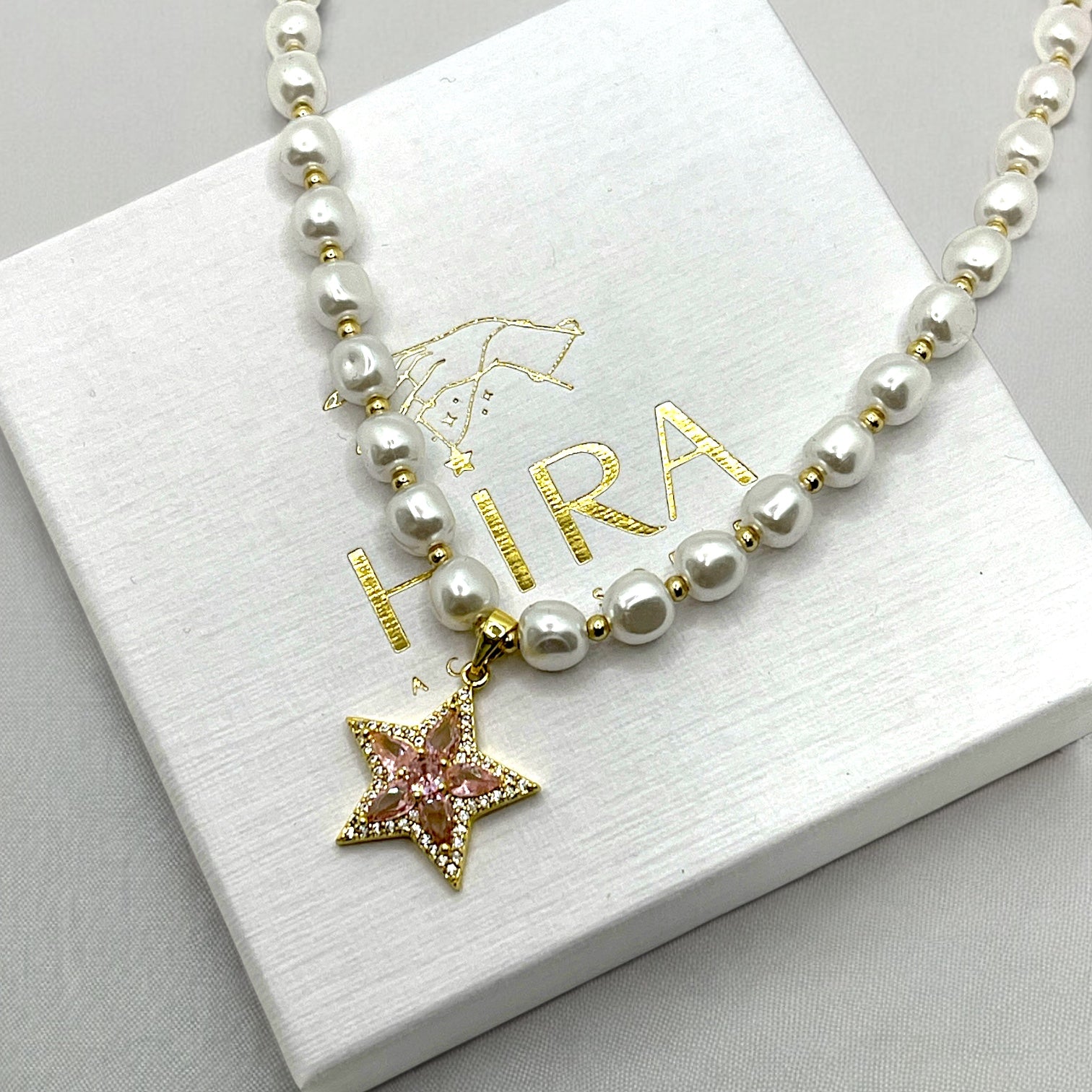 Starlight Pearl Charm Kette
