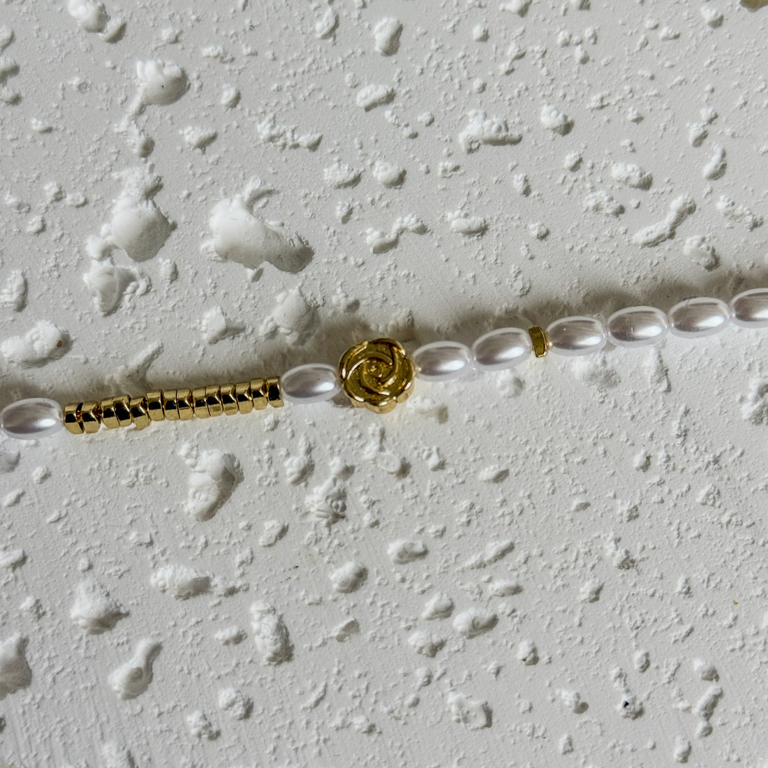 Golden Rose Pearl Armband