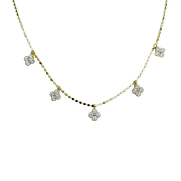 Golden Clover Sparkle Kette