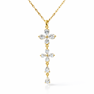Golden Blossom Drop Kette
