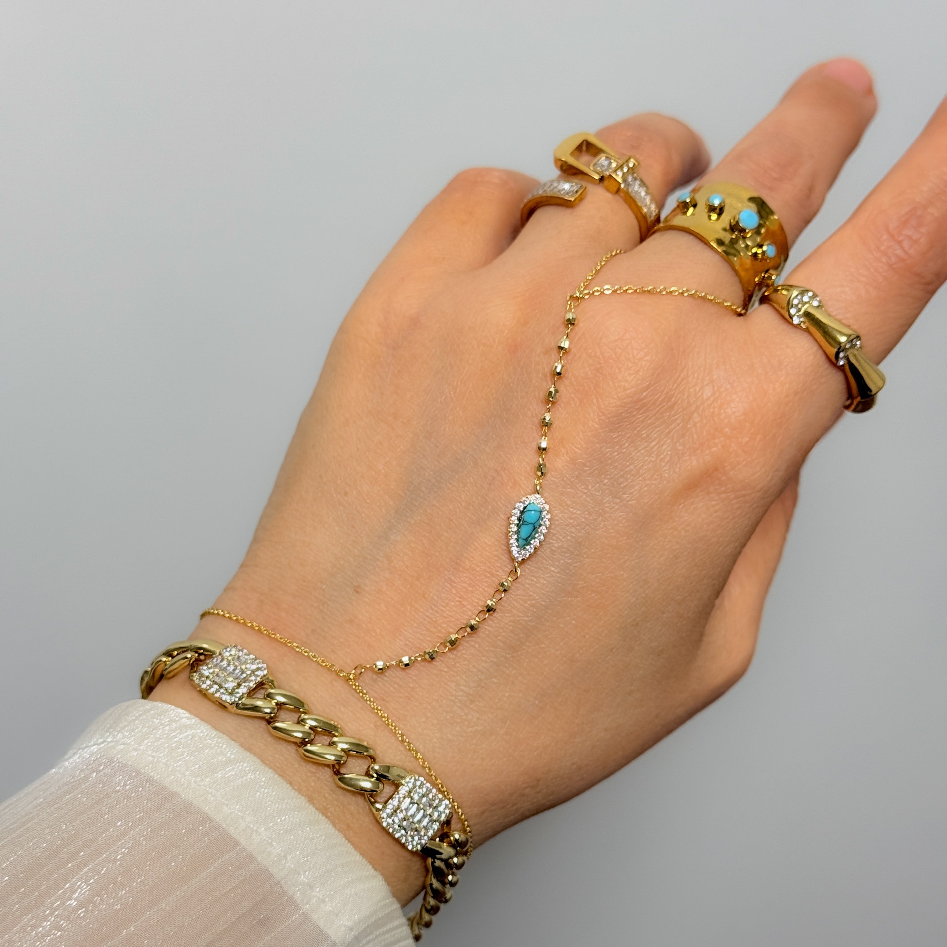 Turquoise Grace Handkette