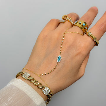 Turquoise Grace Handkette