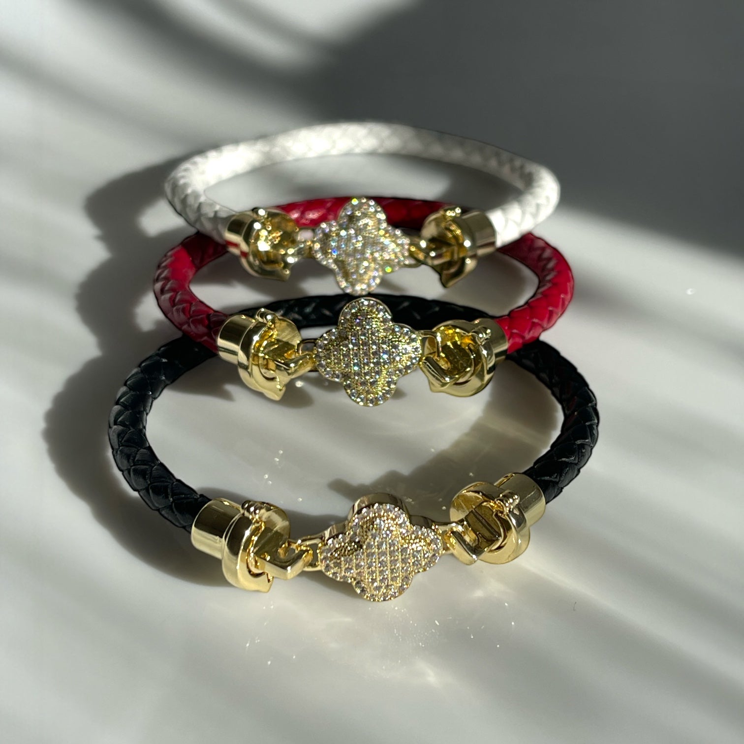 Clover Luxe Lederarmband