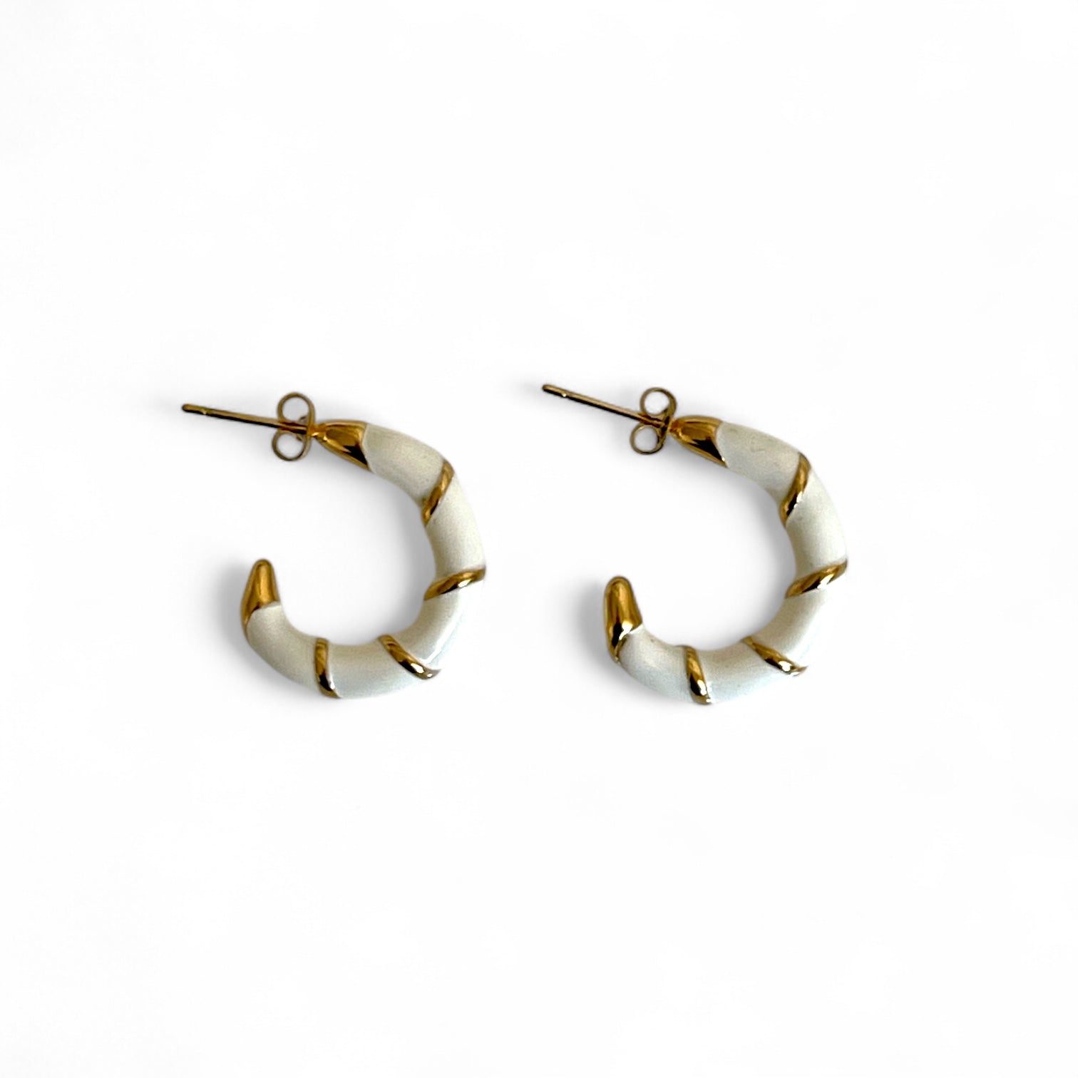 Ivory Twist Hoops