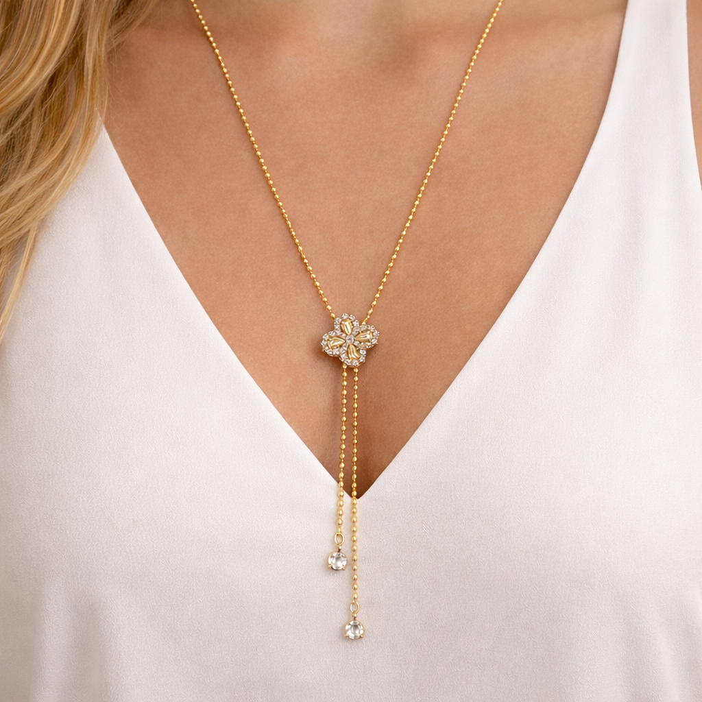 Clover Cascade Lariat Kette