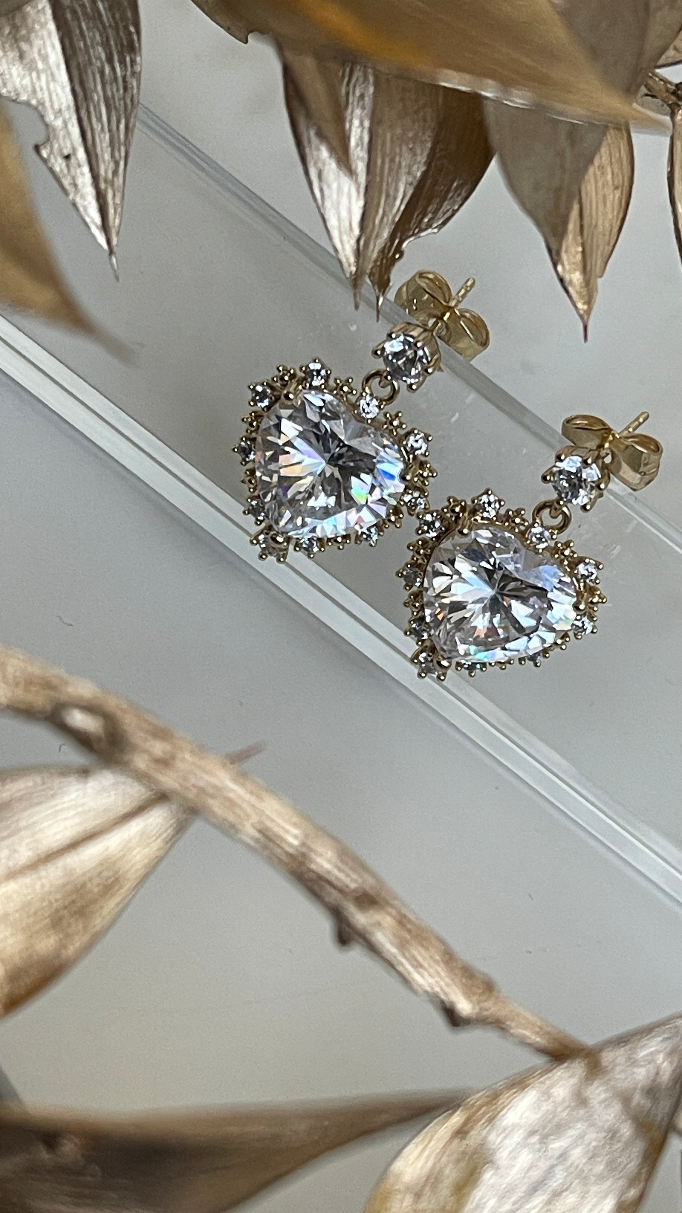 Crystal Heart Ohrringe