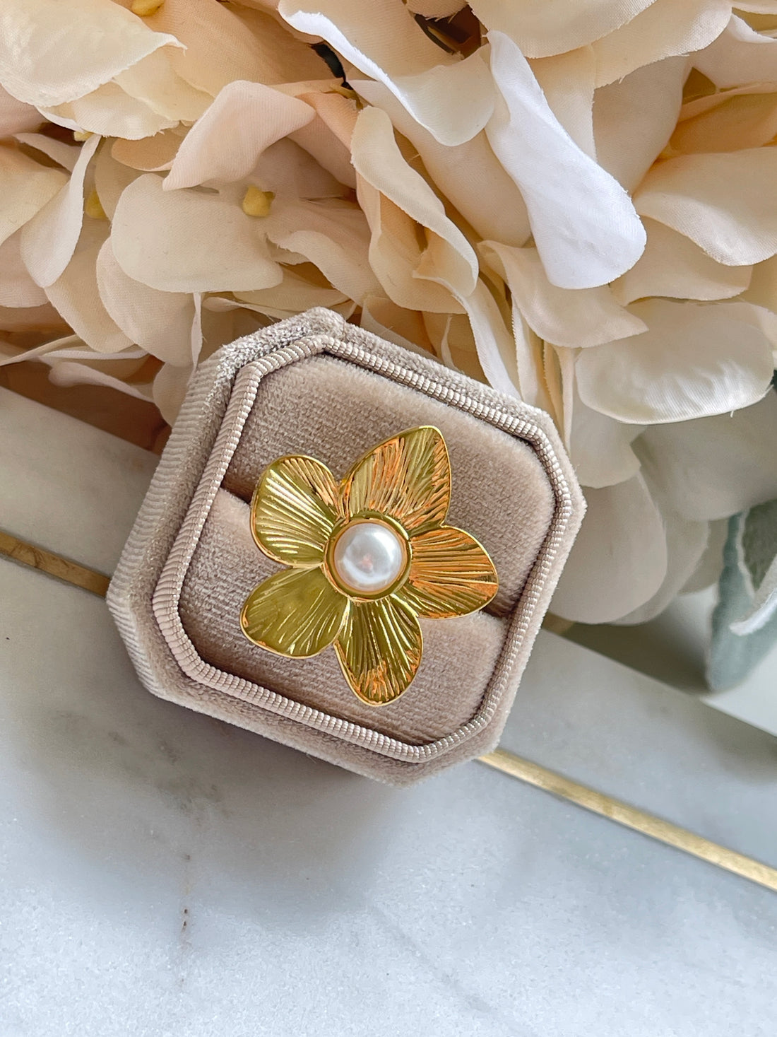 Golden Blossom Ring