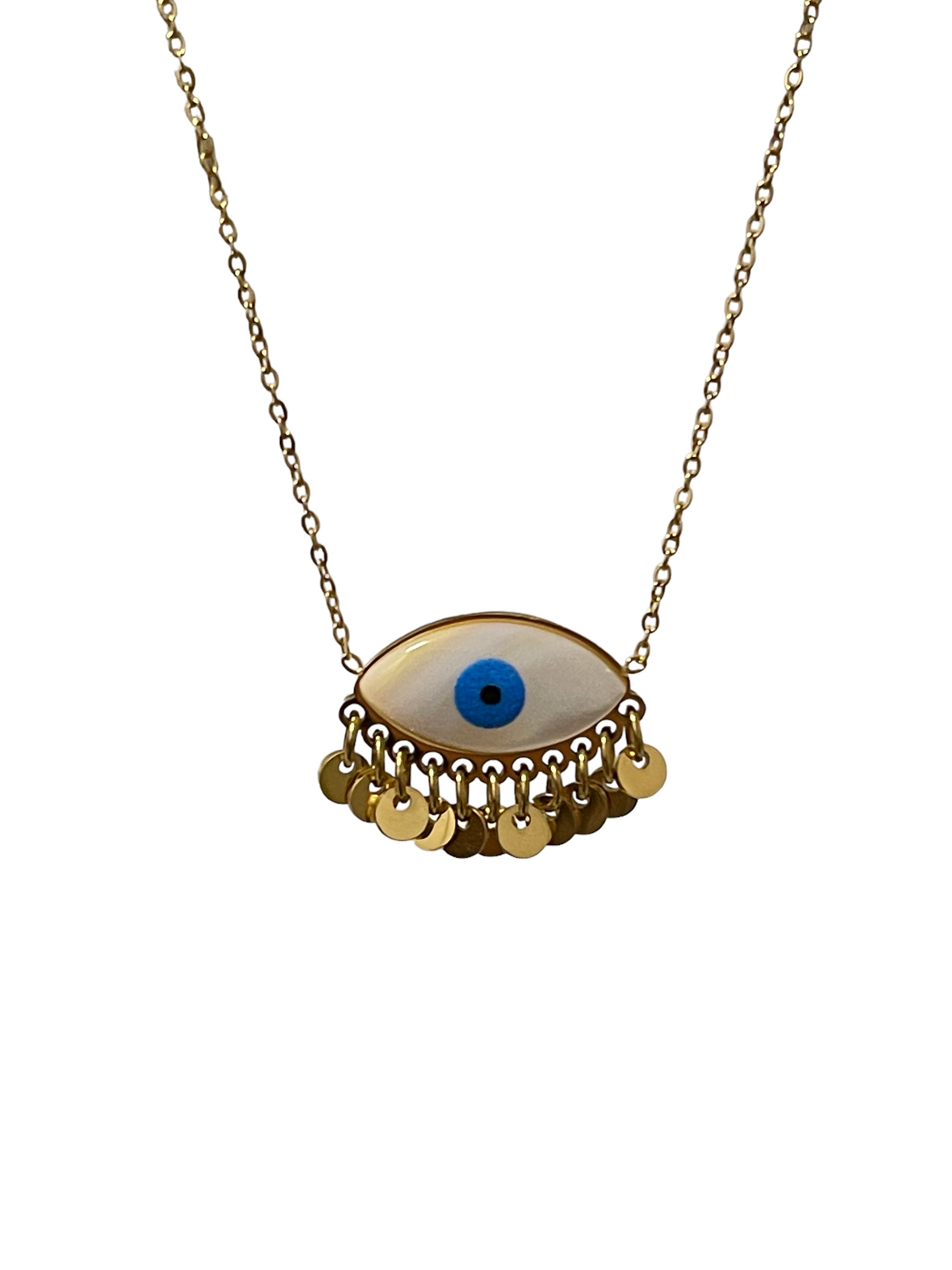 Nazar plate necklace