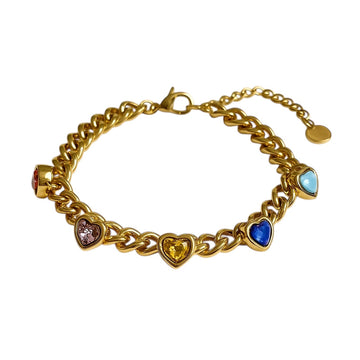 Rainbow Hearts Armband