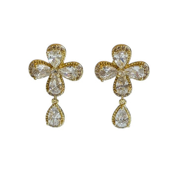 Golden Clover Drop Ohrringe