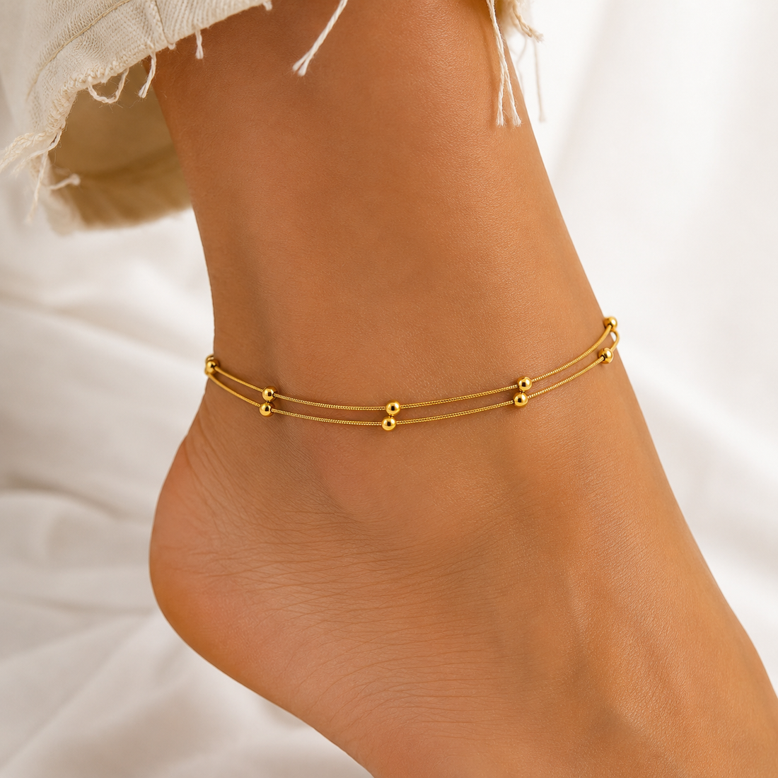 Golden Whisper Fusskette