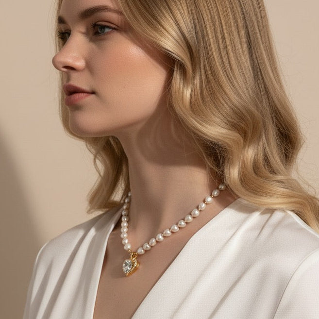 Pearl Heart Glow Kette