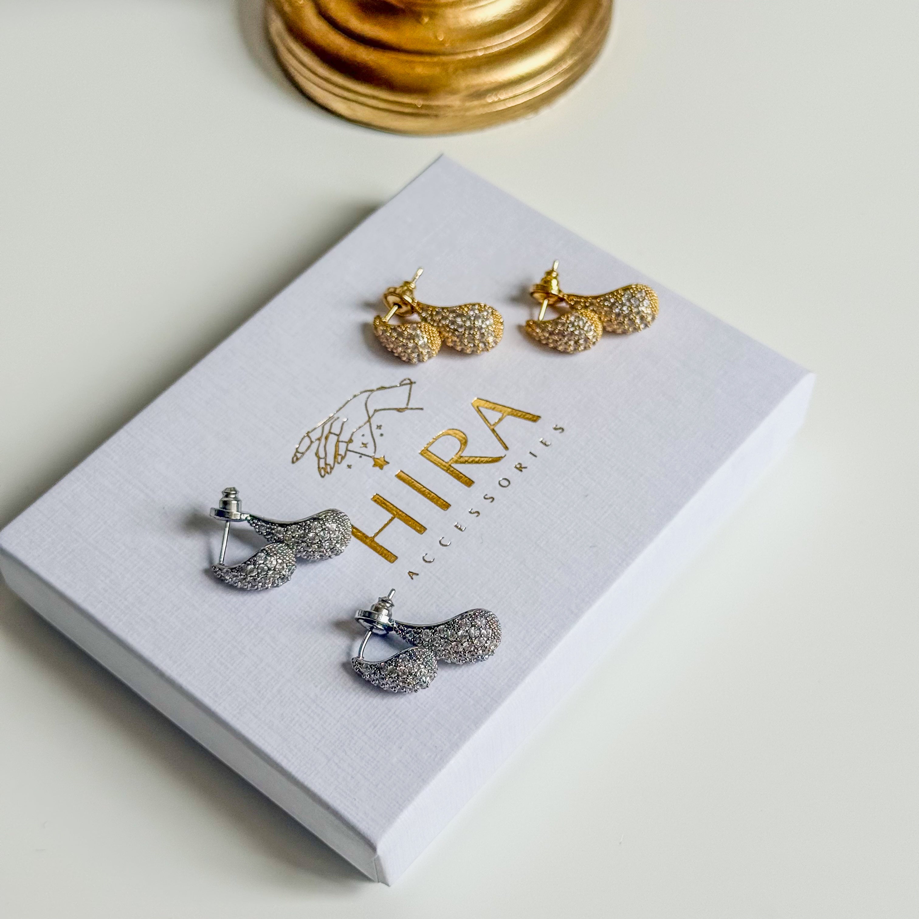 Double Drop Glamour Ohrringe