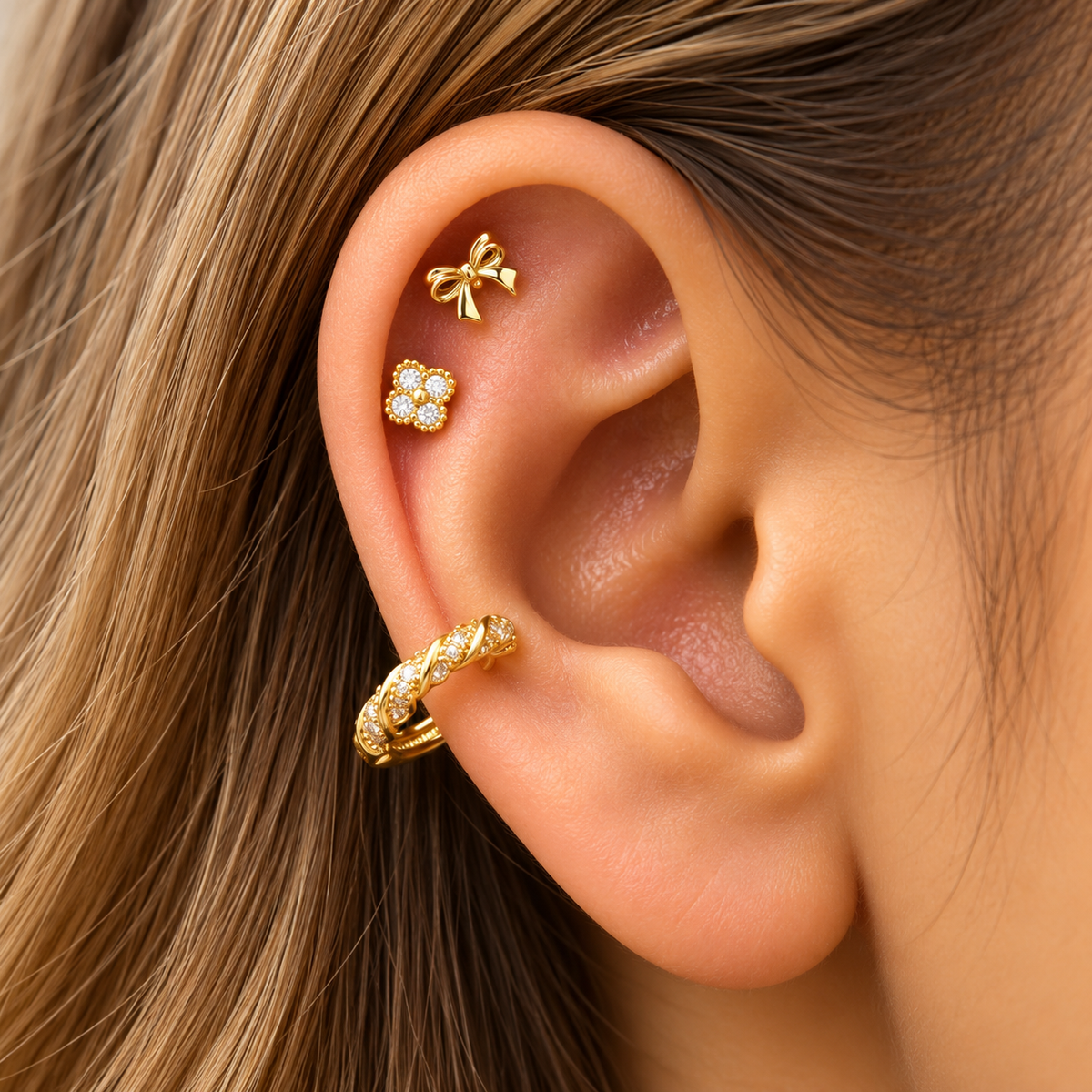 Bow Elegance Helix Piercing