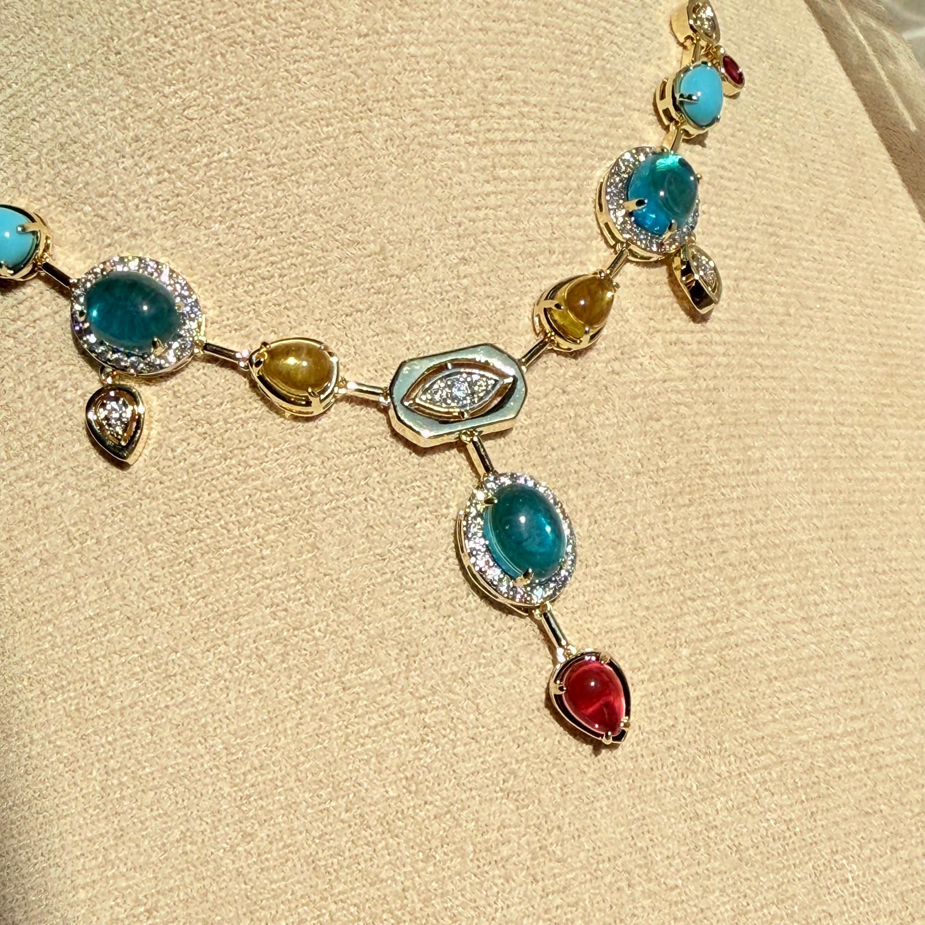 Rainbow Gemstone Glamour Kette